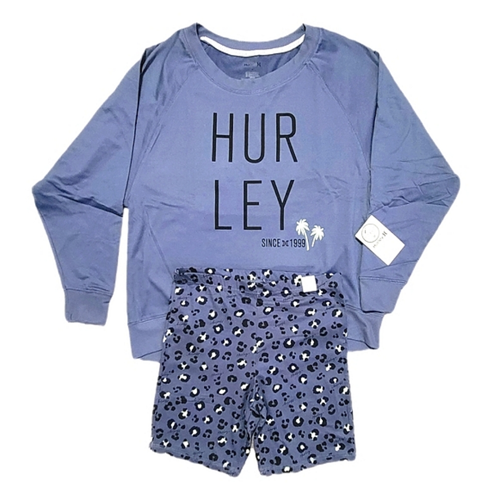 Hurley Sweatshirt & Shorts Set Size Small